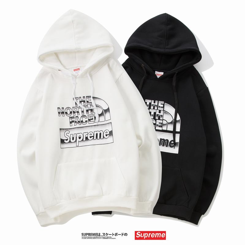 supreme x The North Face union 2 colors black white hoodie